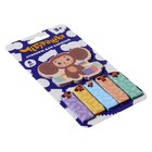 Закладки с клеевым краем 13 х 45 мм/65 х 60 мм, 6 цветов по 20 листов, бумажные, фигурные "Чебурашка" - Фото 2