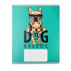 Тетрадь 12 листов в узкую линию Calligrata «Собачий стиль», обложка мелованный картон, ВД-лак, блок офсет, белизна 95%, МИКС - Фото 2