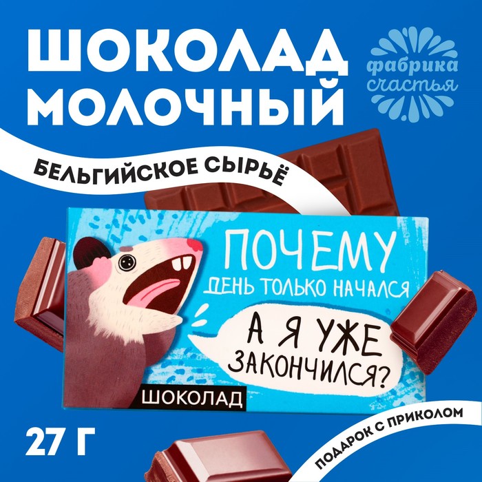 

Шоколад молочный «Я закончился», 27 г.