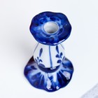 Подсвечник на 1 свечу «Крестик», фарфор гжель - Фото 3