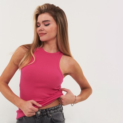 Майка женская, цвет розовый, размер 44