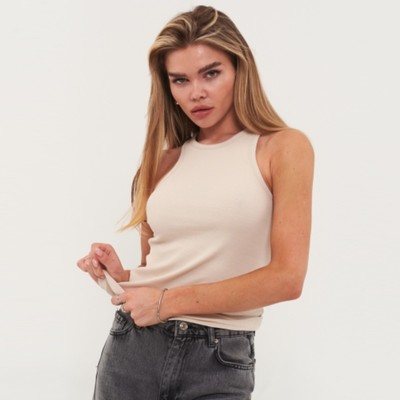 Майка женская, цвет тёмно-кремовый, размер 46