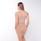 Велосипедки лапша женские, цвет бежевый, размер 48 - Фото 4