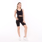 Велосипедки лапша женские, цвет чёрный, размер 50 - Фото 3