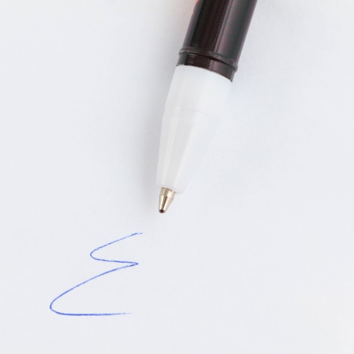 Ручка пластик с колпачком «Золотой учитель», синяя паста, шариковая 0,5 мм. - фото 1906277176