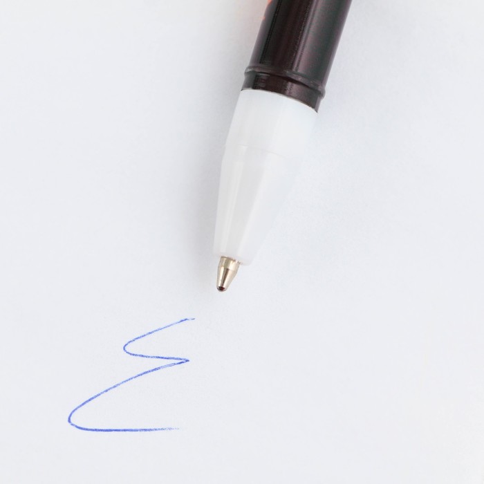 Ручка пластик с колпачком «Золотой учитель», синяя паста, шариковая 0,5 мм. - фото 1904815974