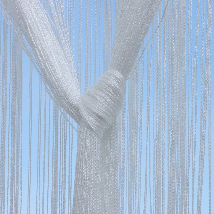 Занавеска нитяная декоративная, 300×300 см, цвет белый - фото 1890088559