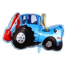 Шар фольгированный 32" фигура "Синий трактор" (80*45) в инд уп. - Фото 1