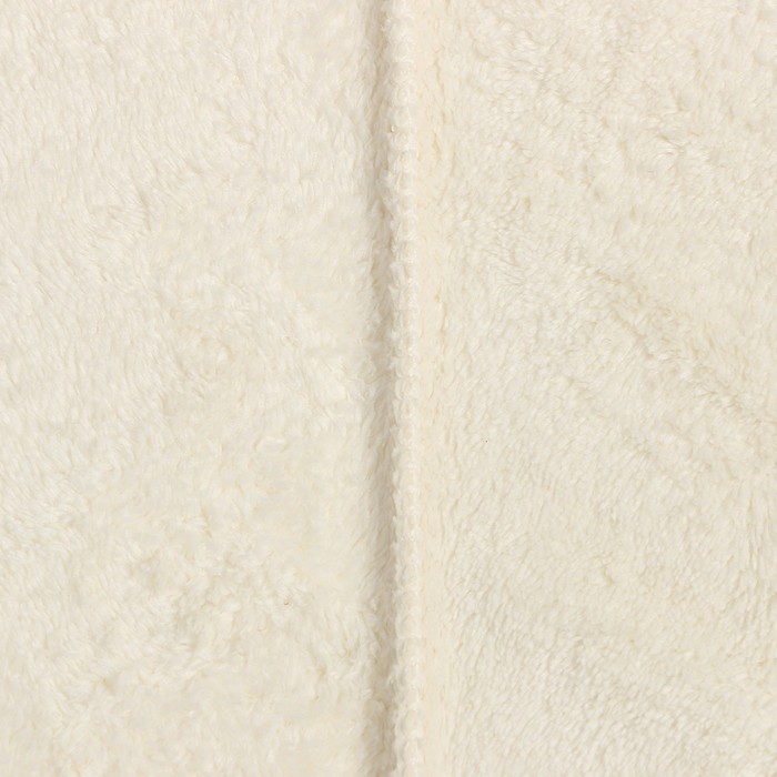 Полотенце-чалма для сушки волос Этель "Милашка", цвет молочный, 65х25 см, 100% п/э - фото 1884188274