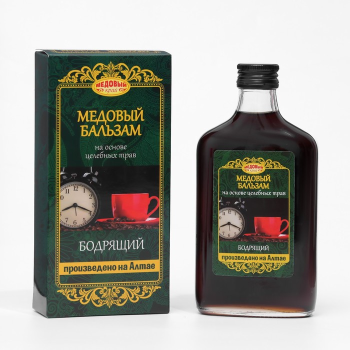 Безалкогольный алтайский медовый бальзам на травах «Бодрящий», стекло, 250 мл - Фото 1