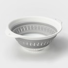 Дуршлаг складной «Флекс», 2.2 л, 29.5×24×10.5 см, серый, белый - Фото 1