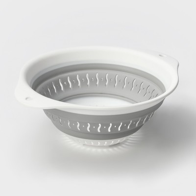Дуршлаг складной «Флекс», 2.2 л, 29.5×24×10.5 см, серый, белый