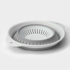 Дуршлаг складной «Флекс», 2.2 л, 29.5×24×10.5 см, серый, белый - Фото 3