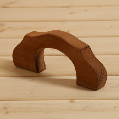 Ручка дверная для бани и сауны, 25×9×2.6 см липа, коричневая, «Добропаровъ»