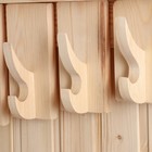 Полка - вешалка «Ступенька», 65×27×9.5 см, деревянная, 5 крючков, «Добропаровъ» - Фото 2