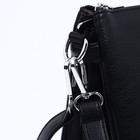 Сумка женская кросс-боди на молнии, 25×4.5×21 см, чёрная - фото 48132394