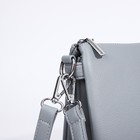 Сумка женская на молнии, цвет серо-голубой 9645721 - фото 16783700