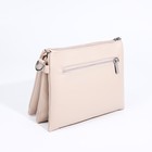 Сумка кросс-боди на молнии, 2 наружных кармана, цвет бежевый - фото 22230622