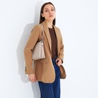 Сумка кросс-боди на молнии, 2 наружных кармана, цвет бежевый - фото 22230628