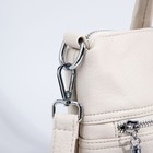 Сумка-тоут на молнии, 2 наружных кармана, цвет бежевый - фото 22230685