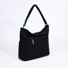 Сумка-тоут на молнии, 3 наружных кармана, цвет чёрный - фото 22230698