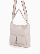 Сумка женская на молнии, цвет молочный - фото 22230714