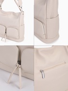 Сумка женская на молнии, цвет молочный - фото 22230715