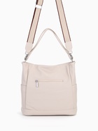 Сумка женская на молнии, цвет молочный - фото 22230716