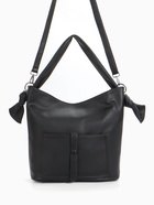 Сумка - мешок женская на молнии, 33×33 см, чёрная - Фото 2