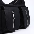 Сумка женская на молнии, цвет чёрный - фото 22230817