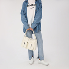 Сумка женская на молнии, цвет белый - фото 25324604