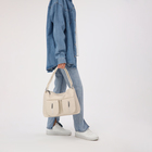 Сумка женская на молнии, цвет молочный 9645749