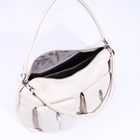 Сумка женская на молнии, цвет молочный - фото 43268039