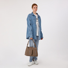 Сумка женская на молнии, цвет бежевый - фото 25324608