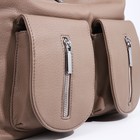 Сумка женская на молнии, цвет бежевый - фото 22230841