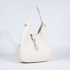 Сумка-мешок на молнии, наружный карман, цвет белый - фото 22230879