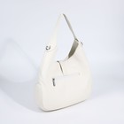 Сумка-мешок на молнии, наружный карман, цвет белый - фото 22230878