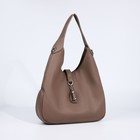 Сумка-мешок на молнии, наружный карман, цвет коричневый - фото 22230887