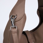 Сумка-мешок на молнии, наружный карман, цвет коричневый - фото 22230889