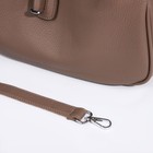 Сумка-мешок на молнии, наружный карман, цвет коричневый - фото 22230890