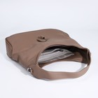 Сумка-мешок на молнии, наружный карман, цвет коричневый - фото 22230891