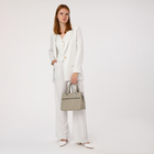 Сумка женская на молнии, цвет светло-серый - фото 24985700