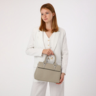 Сумка женская на молнии, цвет светло-серый - фото 24985701