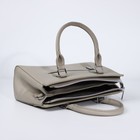 Сумка женская на молнии, цвет светло-серый - фото 22230915