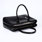 Сумка-тоут на молнии, наружный карман, цвет чёрный - фото 22230947