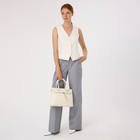 Сумка женская на молнии, цвет белый - фото 24985705