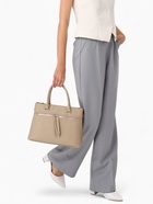 Сумка-тоут на молнии, 2 наружных кармана, цвет бежевый - фото 808876607 Сумка-тоут на молнии, 2 наружных кармана, цвет бежевый - фото 808876607