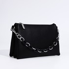 Сумка женская на молнии, цвет чёрный - фото 53476086