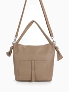 Сумка - мешок женская на молнии, 33×33 см, хаки - Фото 3