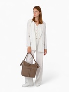 Сумка - мешок женская на молнии, 33×33 см, хаки - Фото 2